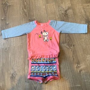 Hanna Andersson Snoopy Rashguard Swimsuit